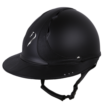 Antares Origin-helm Referentie Eclipse Swarovski-zonneklep Zwart / zwart leer