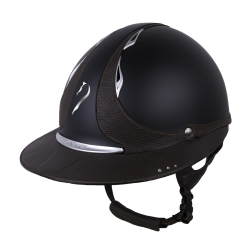 Antares Origin-helm Referentie Eclipse Swarovski-zonneklep Zwart / bruin leer Antares Origin-helm Referentie Eclipse Swarovski-zonneklep Zwart / bruin leer