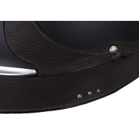 Antares Origin-helm Referentie Eclipse Swarovski-zonneklep Zwart / bruin leer