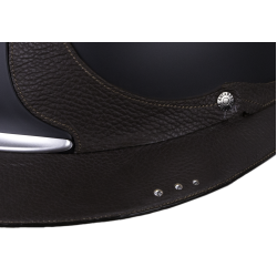Antares Origin-helm Referentie Eclipse Swarovski-zonneklep Zwart / bruin leer Antares Origin-helm Referentie Eclipse Swarovski-zonneklep Zwart / bruin leer