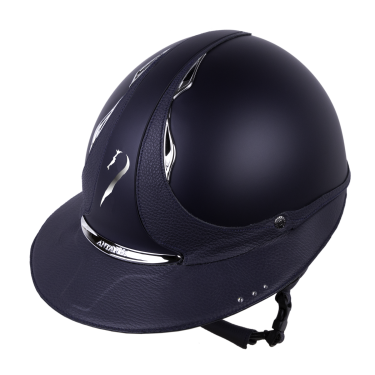 Antares Origin Galaxy-helm met Eclipse-zonneklep en Swarovski Blauw / blauw leer