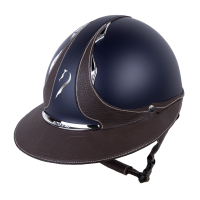 Antares Origin Galaxy-helm met Eclipse-klep Blauw / blauw leer Antares Origin Galaxy-helm met Eclipse-klep Blauw / blauw leer