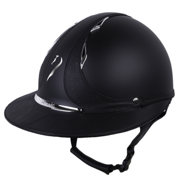 Antares Origin Galaxy-helm met Eclipse-klep Zwart / zwart leer