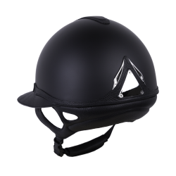 Antares Origin Galaxy-helm met Eclipse-klep Zwart / zwart leer