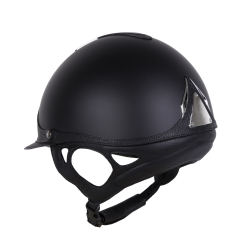 Antares Origin Galaxy-rijhelm met standaardklep Zwart / zwart leer