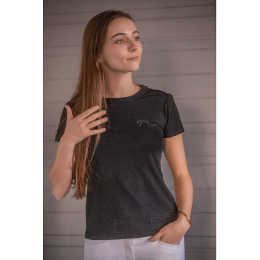 Dames T-shirt Pénélope Techflo Zwart