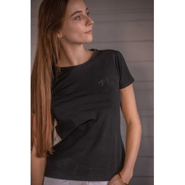 Dames T-shirt Pénélope Techflo Zwart