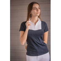 Wedstrijdpolo Pénélope Florence Mesh korte mouw dames Wit