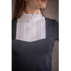 Wedstrijdpolo Pénélope Florence Mesh korte mouw dames Marine Marineblauw