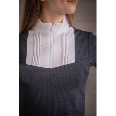 Wedstrijdpolo Pénélope Florence Mesh korte mouw dames Marine Marineblauw