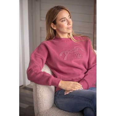 Sweatshirt Pénélope Bianca Framboos Rood