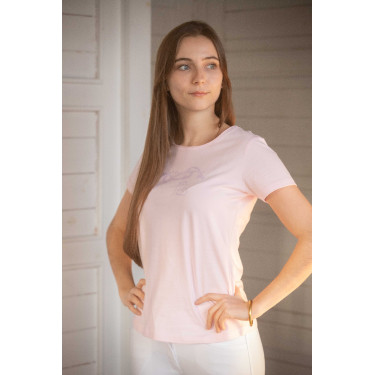 T-shirt Pénélope Iconic Strass Roze