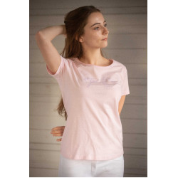 T-shirt Pénélope Iconic Strass Roze
