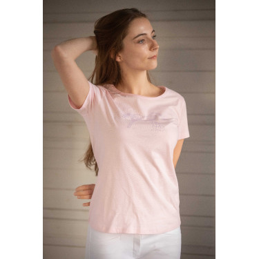 T-shirt Pénélope Iconic Strass Roze