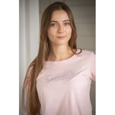 T-shirt Pénélope Iconic Strass Roze