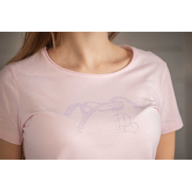 T-shirt Pénélope Iconic Strass Roze
