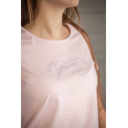 T-shirt Pénélope Iconic Strass Roze