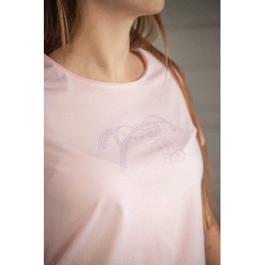 T-shirt Pénélope Iconic Strass Roze