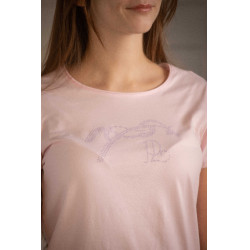 T-shirt Pénélope Iconic Strass Roze