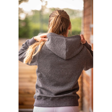 Sweatshirt Pénélope Tressy Flock Lichtgrijs