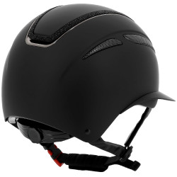Equithème Agris helm met brede klep Zwart lamé
