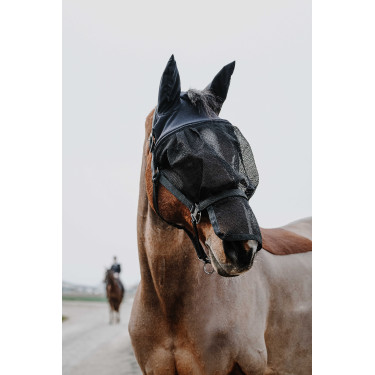 Halster + masker Equithème Zwart
