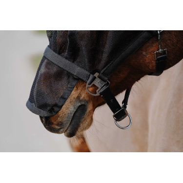 Halster + masker Equithème Zwart