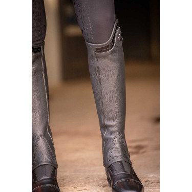 Mini-chaps Pénélope Prisca leer Zwart