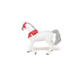 Witte Arabische paard in paradekleding Papo