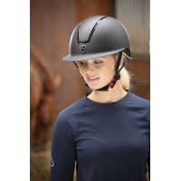 Equithème Glint Mat helm Zwart / glanzend zilver