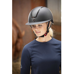 Equithème Glint Mat helm Zwart / glanzend zilver