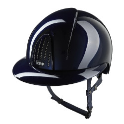Kep Smart Nova helm met gepolijst metalen afwerking in blauw met polo-klep