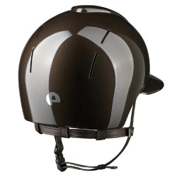 Kep Smart Nova helm metaal gepolijst bruin met klep polo