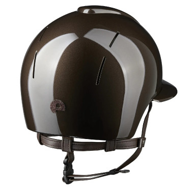 Kep Smart-helm Nova metaalkleur gepolijst bruin ster polo-klep Kep Smart-helm Nova metaalkleur gepolijst bruin ster polo-klep