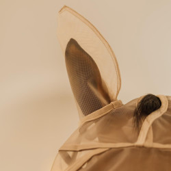 Klassiek anti-vliegenmasker met oren en neuskap Kentucky Beige