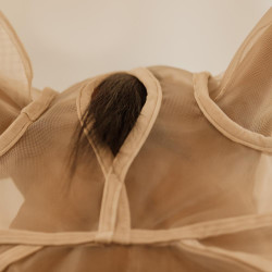 Klassiek anti-vliegenmasker met oren en neuskap Kentucky Beige