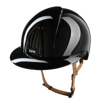 Kep Smart Nova-helm met gepolijste metalen afwerking, beige kinband, polo-klep Kep Smart Nova-helm met gepolijste metalen afwerking, beige kinband, polo-klep