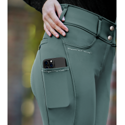 Rijbroek ELT Mathilda Glam met hoge taille Groene speld