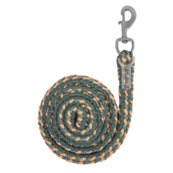 Longe van halster Waldhausen Plus met musketon Groen den / perzik / chroomgrijs