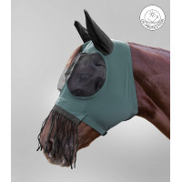 Waldhausen Puck anti-vlieg masker met neusfranjes Groene speld