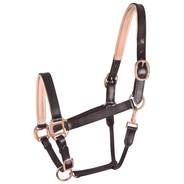 Roze leren halster Waldhausen X-Line Bruin
