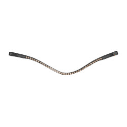 Zwart glamée frontriem X-Line Waldhausen Zwart / perzik