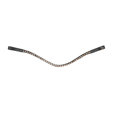 Zwart glamée frontriem X-Line Waldhausen Zwart / perzik