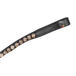 Zwart glamée frontriem X-Line Waldhausen Zwart / perzik