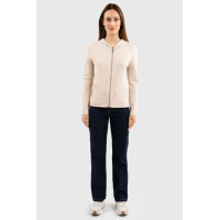 Sweat met rits in tricot Harcour Amelie Schelp Beige