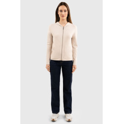 Sweat met rits in tricot Harcour Amelie Schelp Beige Sweat met rits in tricot Harcour Amelie Schelp Beige