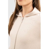 Sweat met rits in tricot Harcour Amelie Cacao Bruin