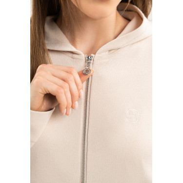 Sweat met rits in tricot Harcour Amelie Schelp Beige Sweat met rits in tricot Harcour Amelie Schelp Beige