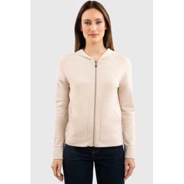 Sweat met rits in tricot Harcour Amelie Schelp Beige Sweat met rits in tricot Harcour Amelie Schelp Beige