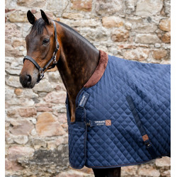 Staldeken Signature 200 g Horseware Marine / bruin / zilver